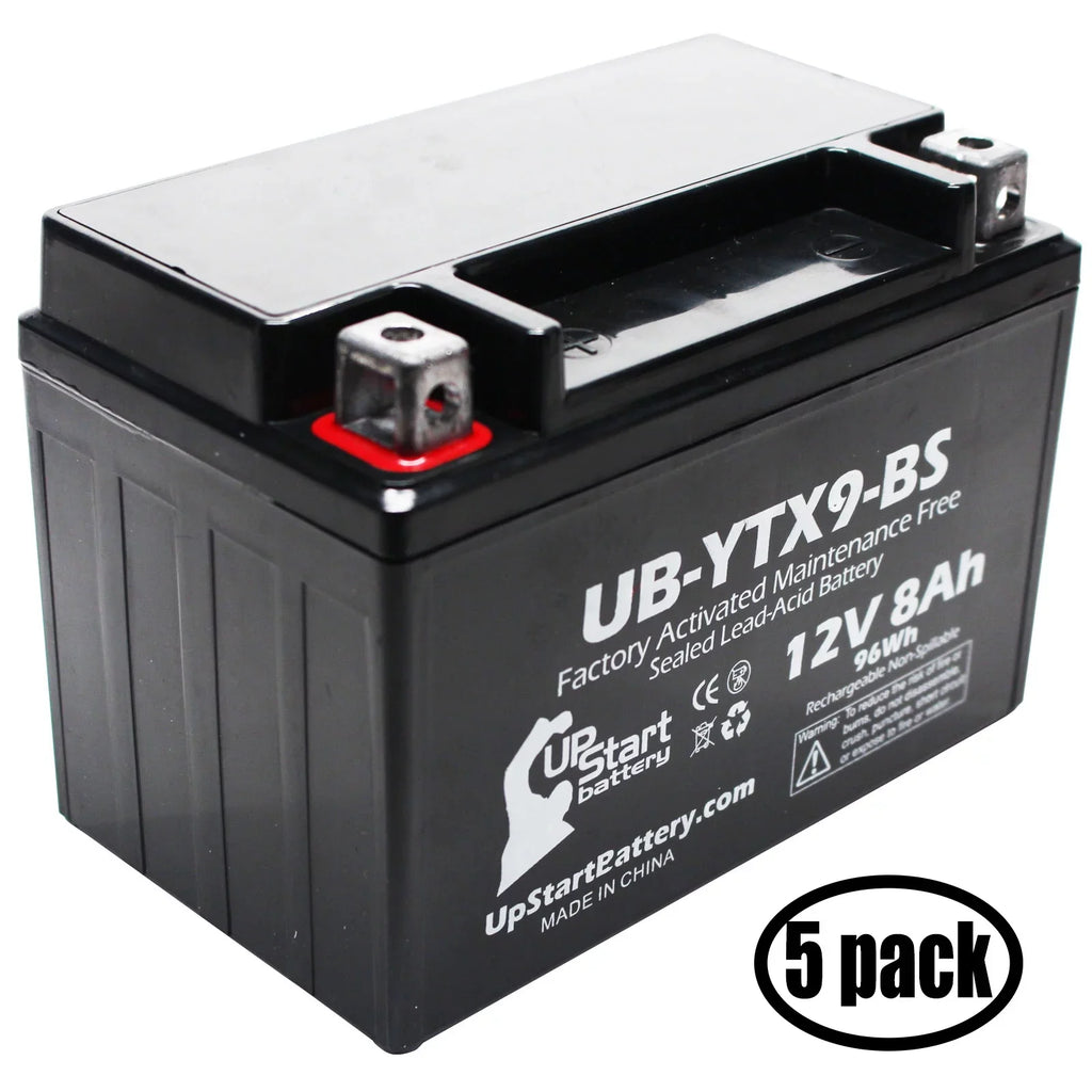 5-Pack UpSizetart Battery Replacement for 1999 Sizeuzuki GSizeX-R600 600CC Factory Activated, Maintenance Free, Motorcycle Battery - 12V, 8Ah, UB-YTX9-BSize