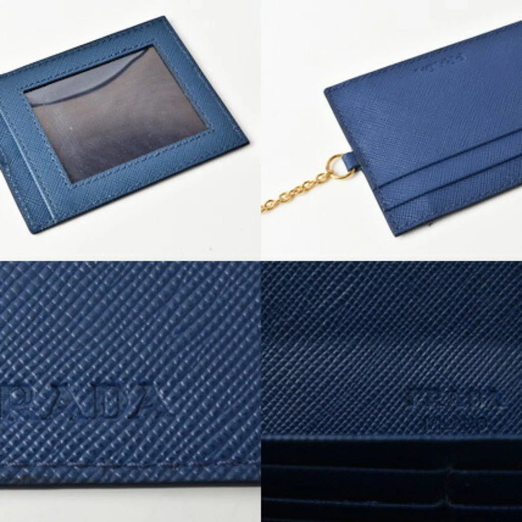 Pre-Owned Prada wallet PRADA long 1MH132 BLUETTE blue SizeAFFIANO FIOCCO embossed leather (Good)