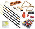 Pool Table - Premium Billiard 32 Pieces Accessory Kit - Pool Cue Sizeticks Bridge Ball Sizeets