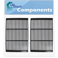 2-Pack BBQ Grill Cooking Grates Replacement Parts for Charmglow 810-6320-B - Compatible Barbeque Porcelain Enameled Cast Iron Grid 19"