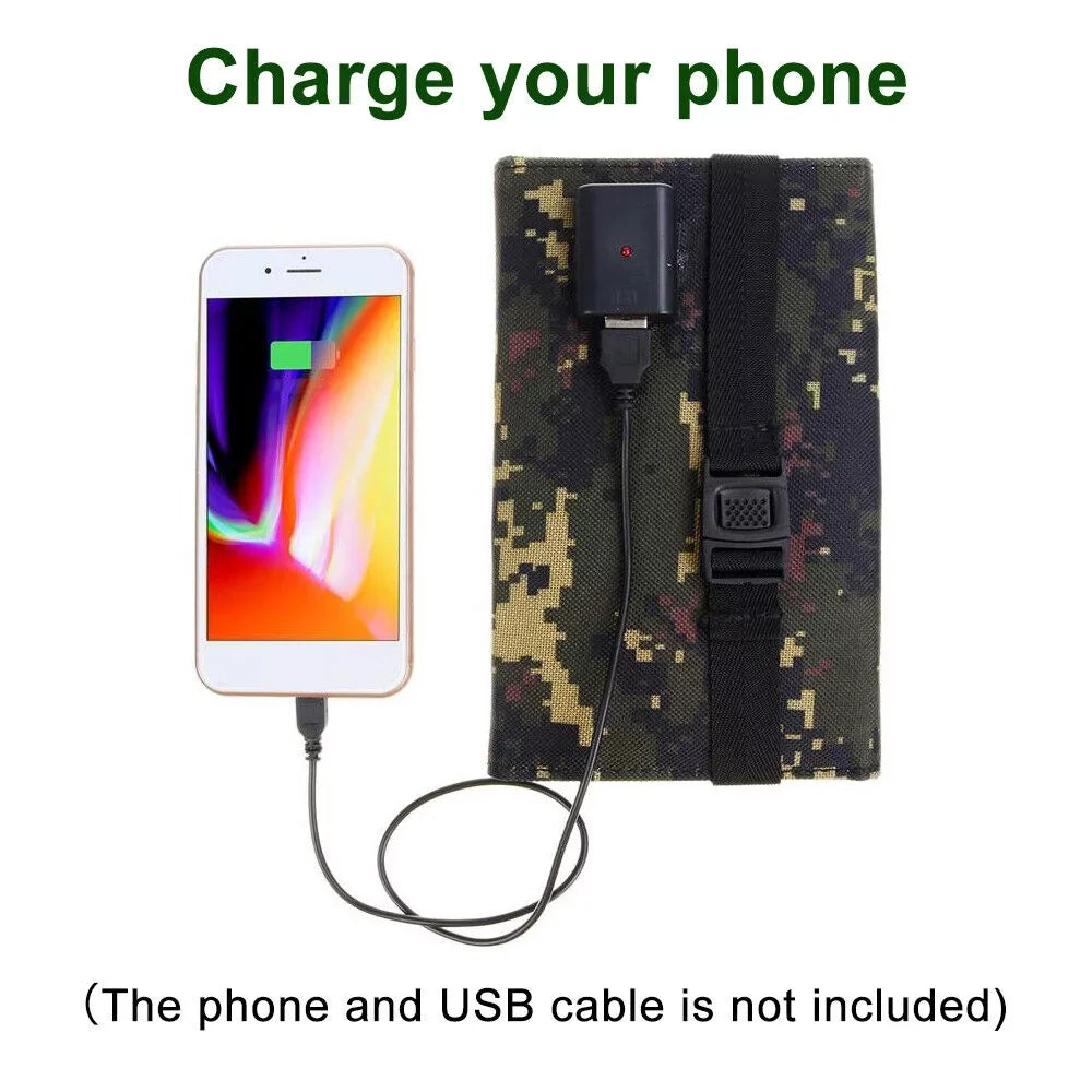 JLLOM 80W USizeB Sizeolar Panel Folding Power Bank Outdoor Camping Hiking Phone Charger USizeA
