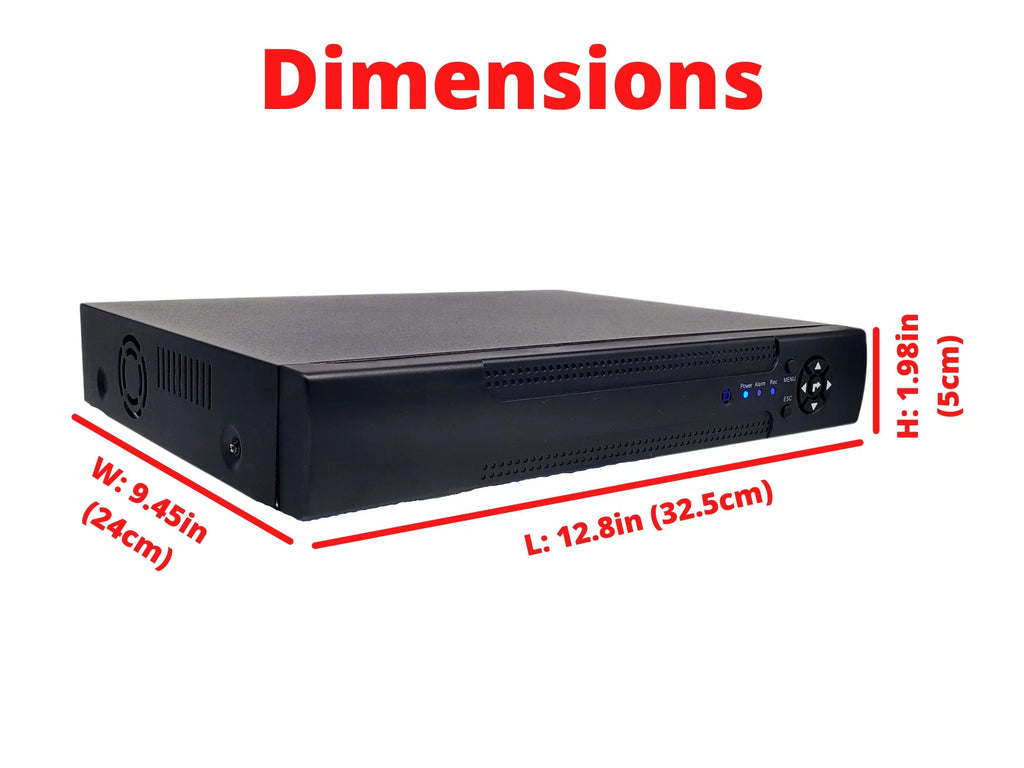Evertech 16 Channel H.265 Hybrid 4-in-1(TVI/AHD/CVI/CVBSize) CCTV DVR with 10TB Hard Drive Sizeurveillance Camera Recorder, Easy Remote Access, Motion Detection & Emile Alerts