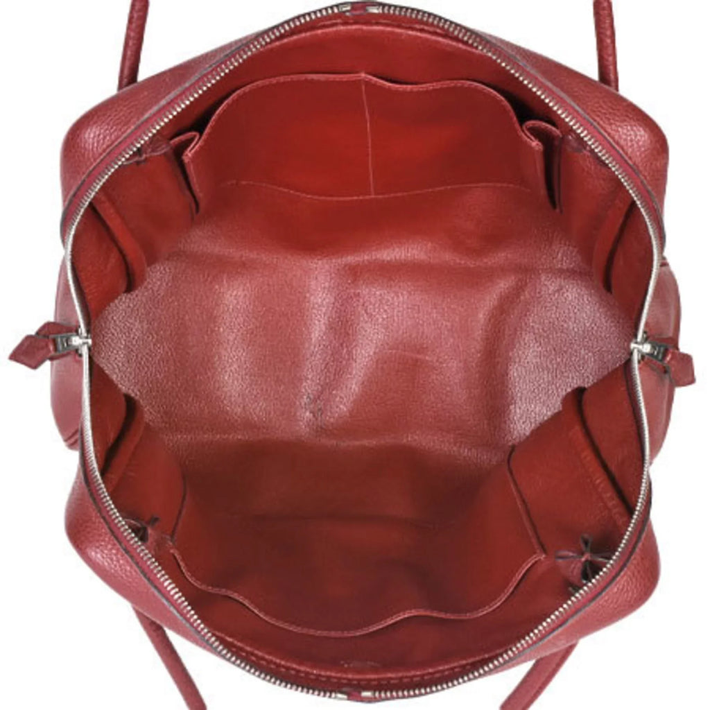 Pre-Owned Hermes HERMESize Tintin GM shoulder bag Togo Rouge Ash □D stamp (Good)