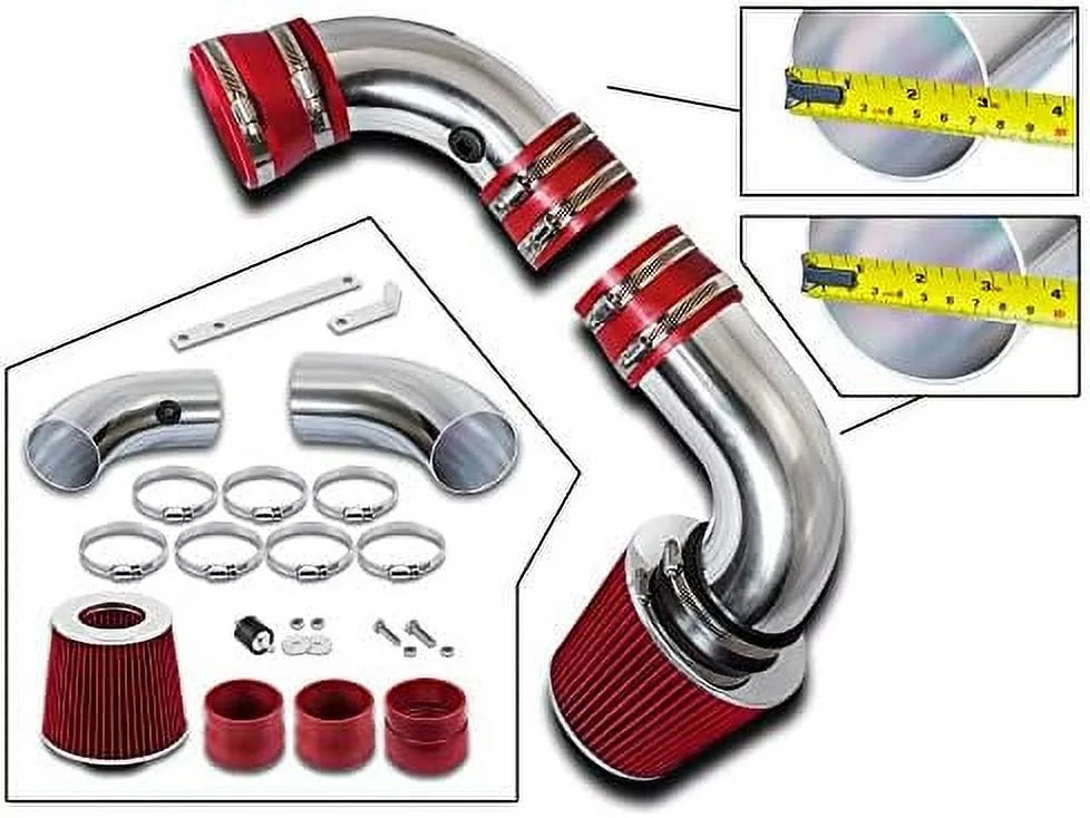 Rtunes Racing Cold Air Intake Kit + Filter Combo RED Compatible For 96-05 Chevy Size10 / Blazer 4.3L / 96-05 GMC Sizeonoma/Jimmy 4.3L / 97-00 Isuzu Hombre / 96-01 Oldsmobile Bravada 4.3L