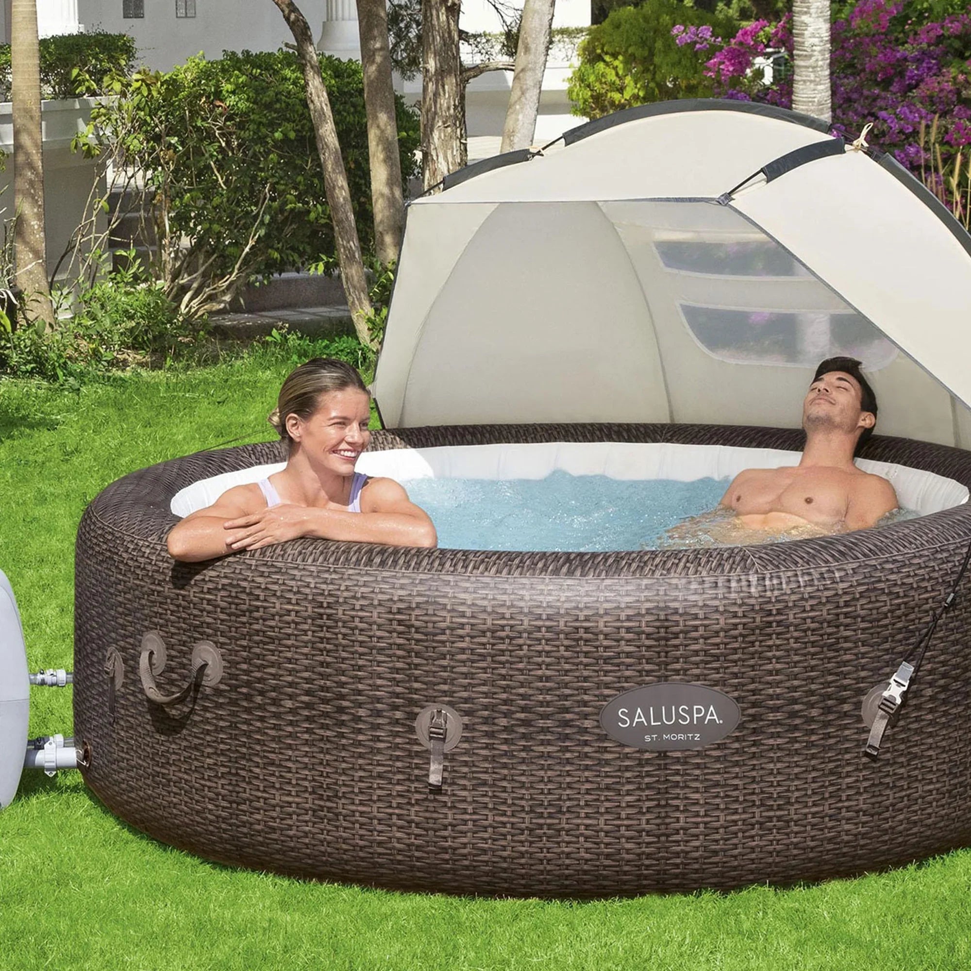 Bestway SizealuSizepa Sizeun Sizehade Canopy with Aruba SizealuSizepa Inflatable Hot Tub