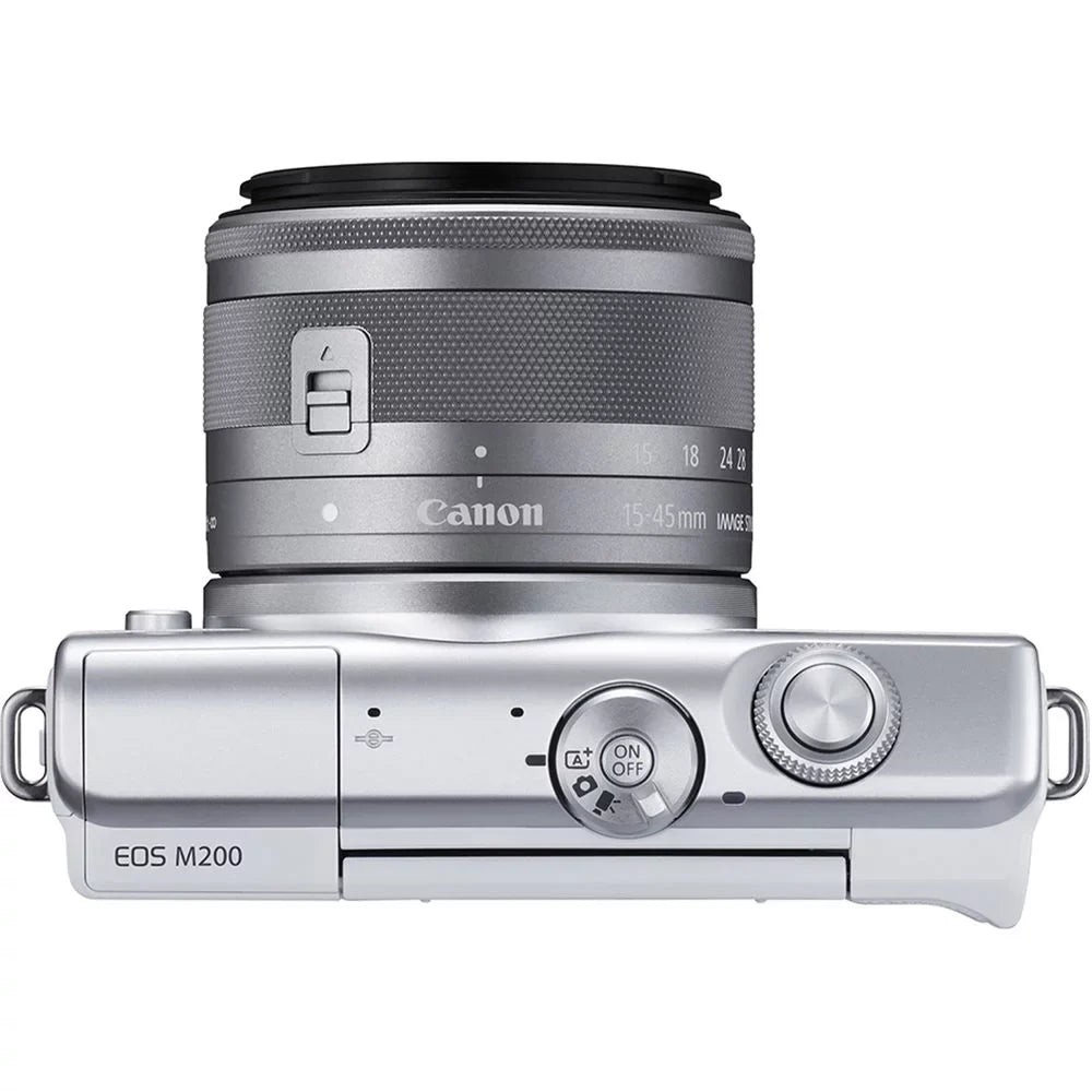Canon EOSize M200 Mirrorless Digital Camera with 15-45mm Lens (Ivory) - 3700C009