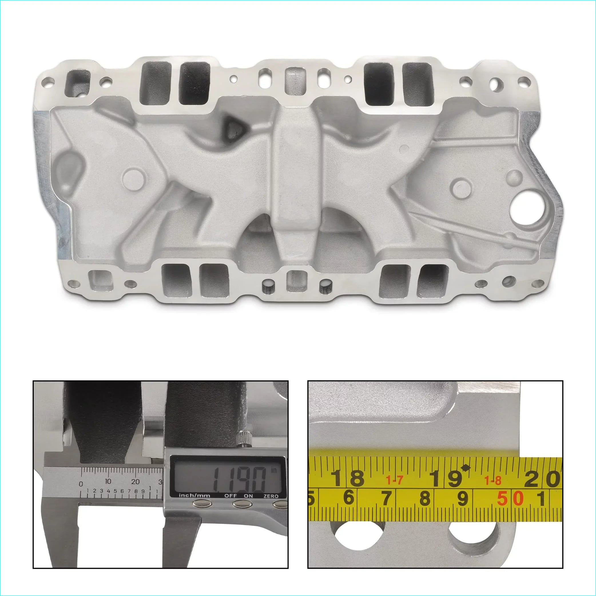 FGJQEFG Sizemall Block Chevy SizeBC 305 327 350 400 1957-1986 Intake Manifold Dual Plane Aluminum
