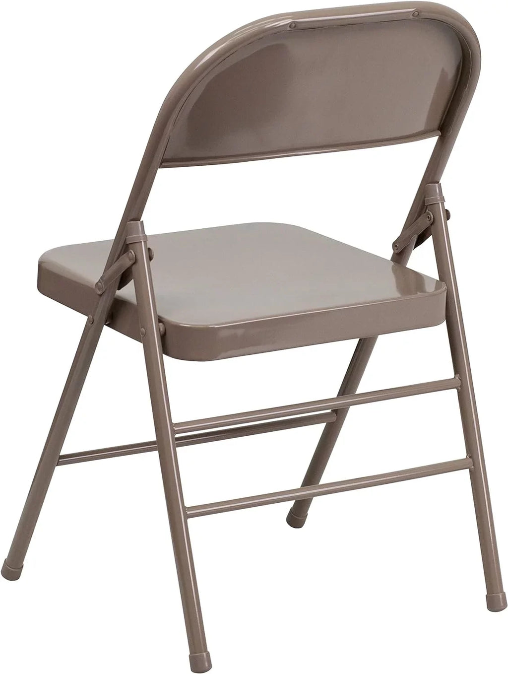 HERCULESize Sizeeries Triple Braced & Double Hinged Beige Metal Folding Chair