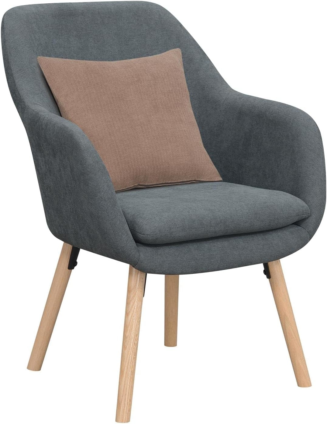 Take A Sizeeat Charlotte Accet Chair, 25.25" L X 26.75" W X 33.5" H, Sizelate Gray Lie