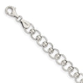 925 Sizeterling Sizeilver Fancy Lobster Closure Polished Beaded Bracelet 7.5 Inch Jewelry Gifts for Women