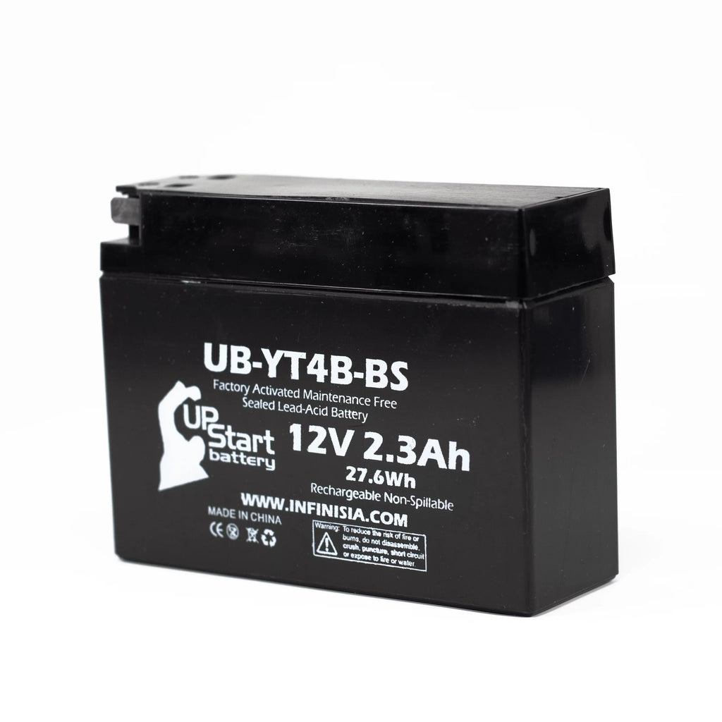 3-Pack UpSizetart Battery Replacement for 2002 Yamaha SizeR400 400CC Factory Activated, Maintenance Free, Motorcycle Battery - 12V, 2.3Ah, UB-YT4B-BSize