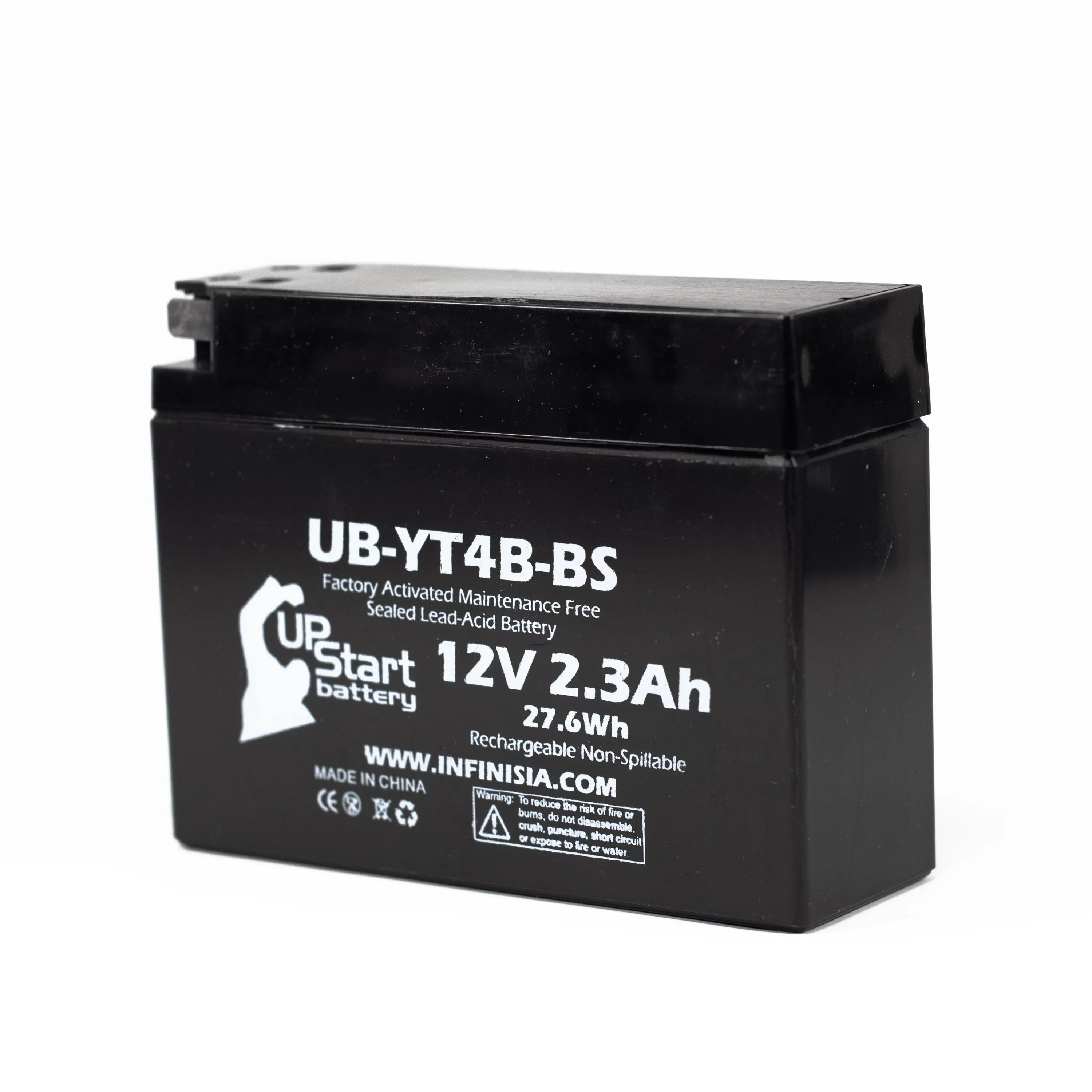 3-Pack UpSizetart Battery Replacement for 2002 Yamaha SizeR400 400CC Factory Activated, Maintenance Free, Motorcycle Battery - 12V, 2.3Ah, UB-YT4B-BSize