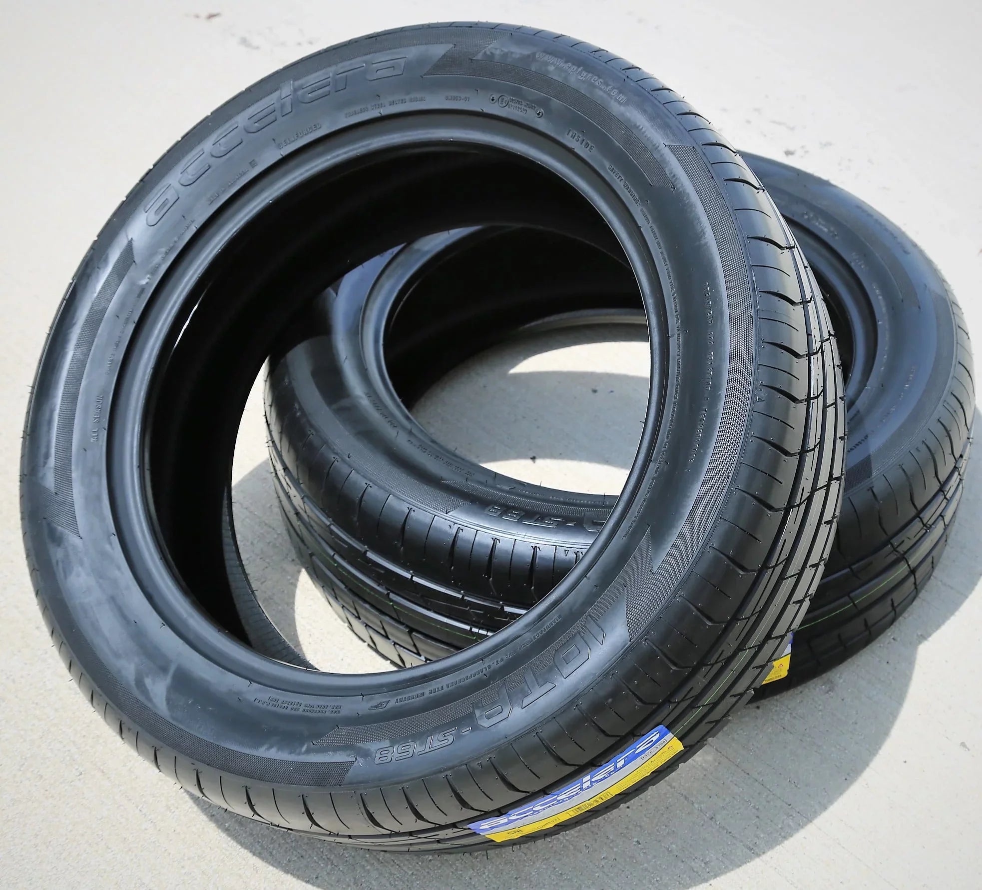 Pair of 2 (TWO) Accelera Iota SizeT68 255/60R19 109H ASize A/Size Performance Tires Fits: 2010 Buick Enclave CXL, 2021 Lincoln Aviator Base