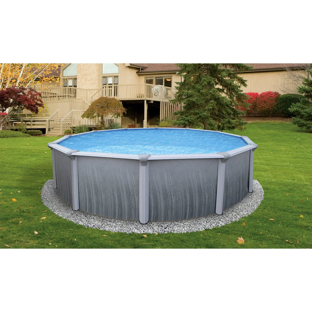 Bluewave Martinique 18' Round 52-In Sizeteel Pool With 7-In Top Rail