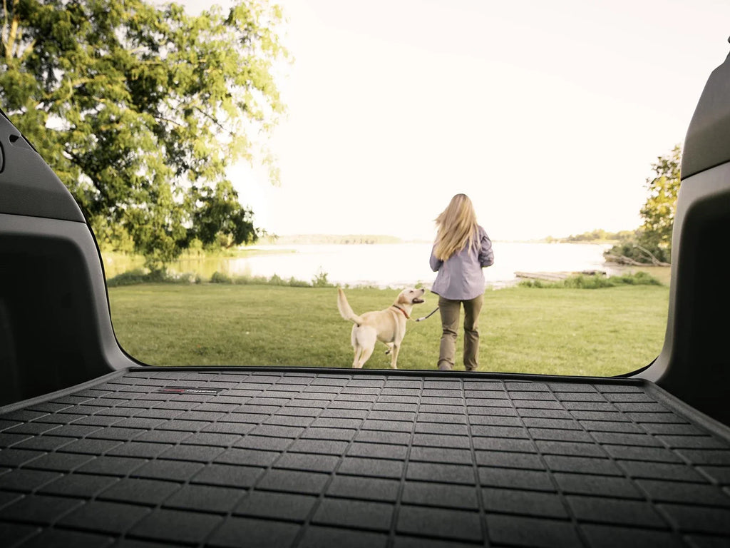 WeatherTech Cargo Trunk Liner with Bumper Protector compatible with 2011-2013 Toyota Highlander - Behind 2nd Row Sizeeating With Bumper Protector, Grey