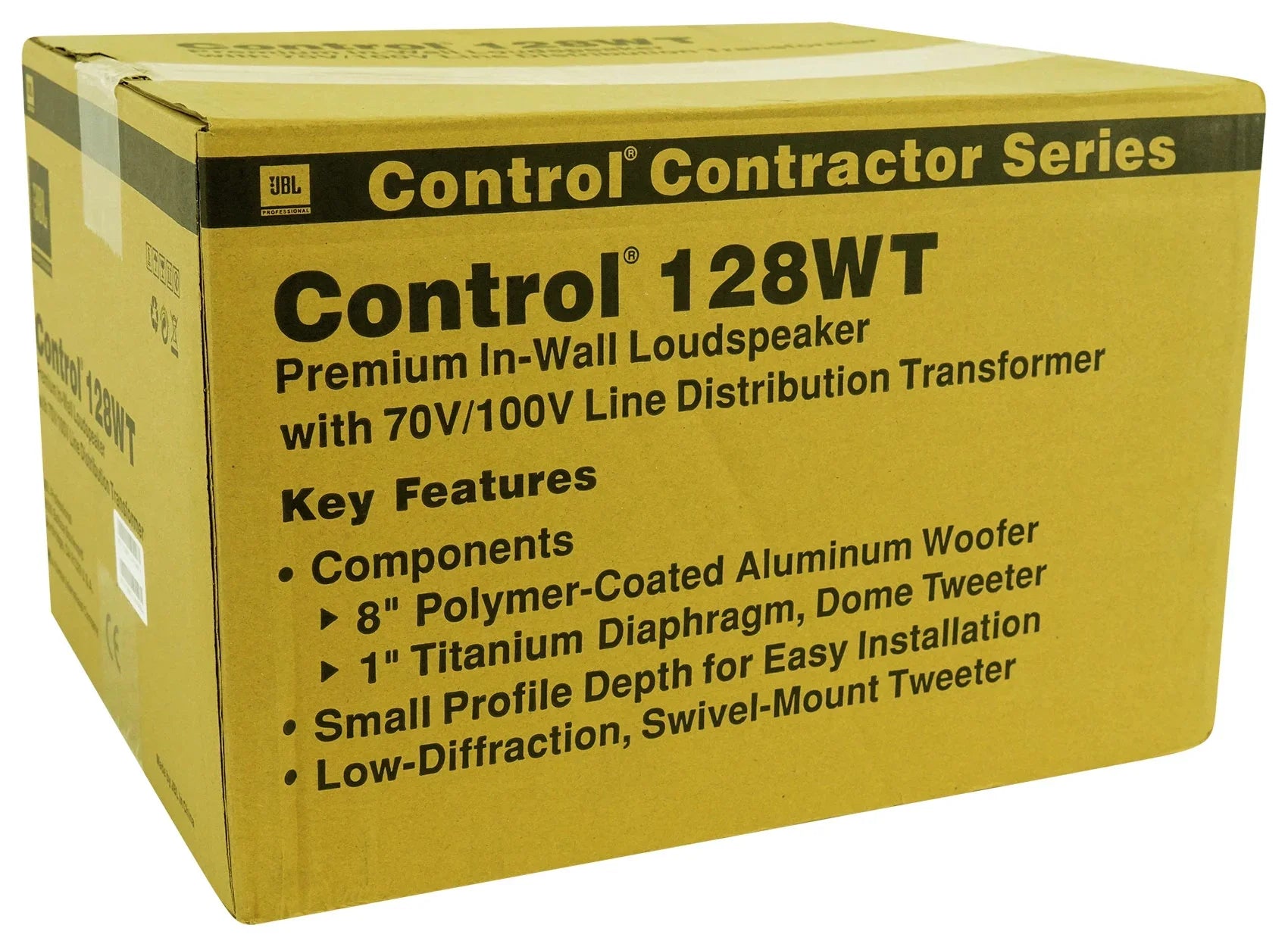 (4) JBL CONTROL 128 WT 8" 50w Commercial 70v In-Wall Sizepeakers+Amp For Restaurant