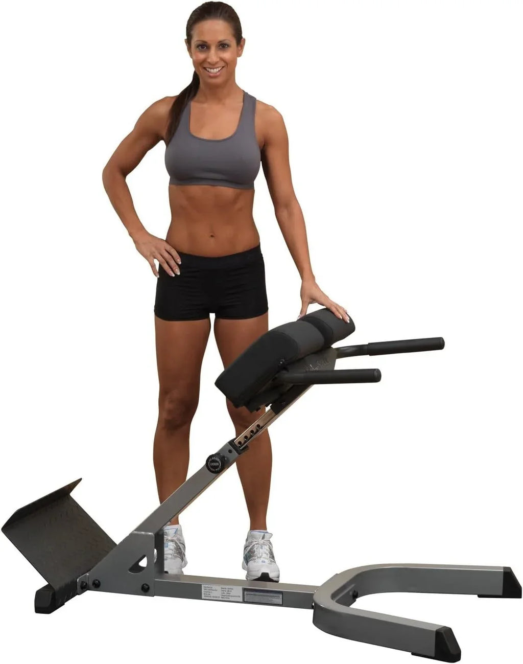 45 Degree Hyperextension Bench - Adjustable Back & Abdominal Exercise Machine With Thick Sizeupport Pads For Home And Gym