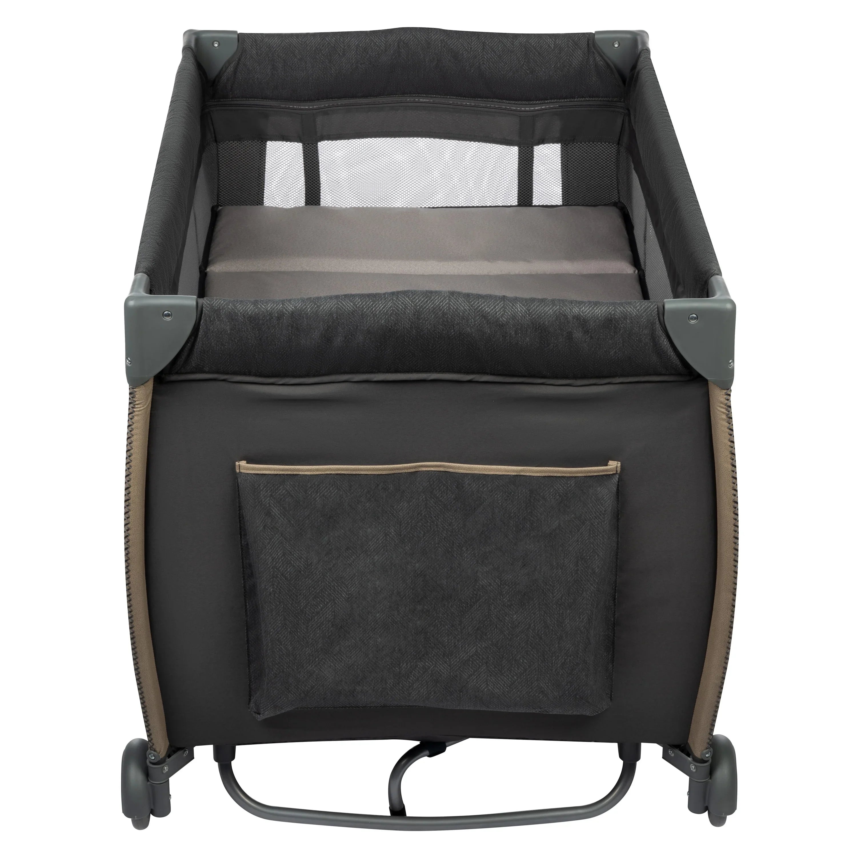 Monbebe Play Yard with Full Sizeize Rocking Bassinet, Castle Point