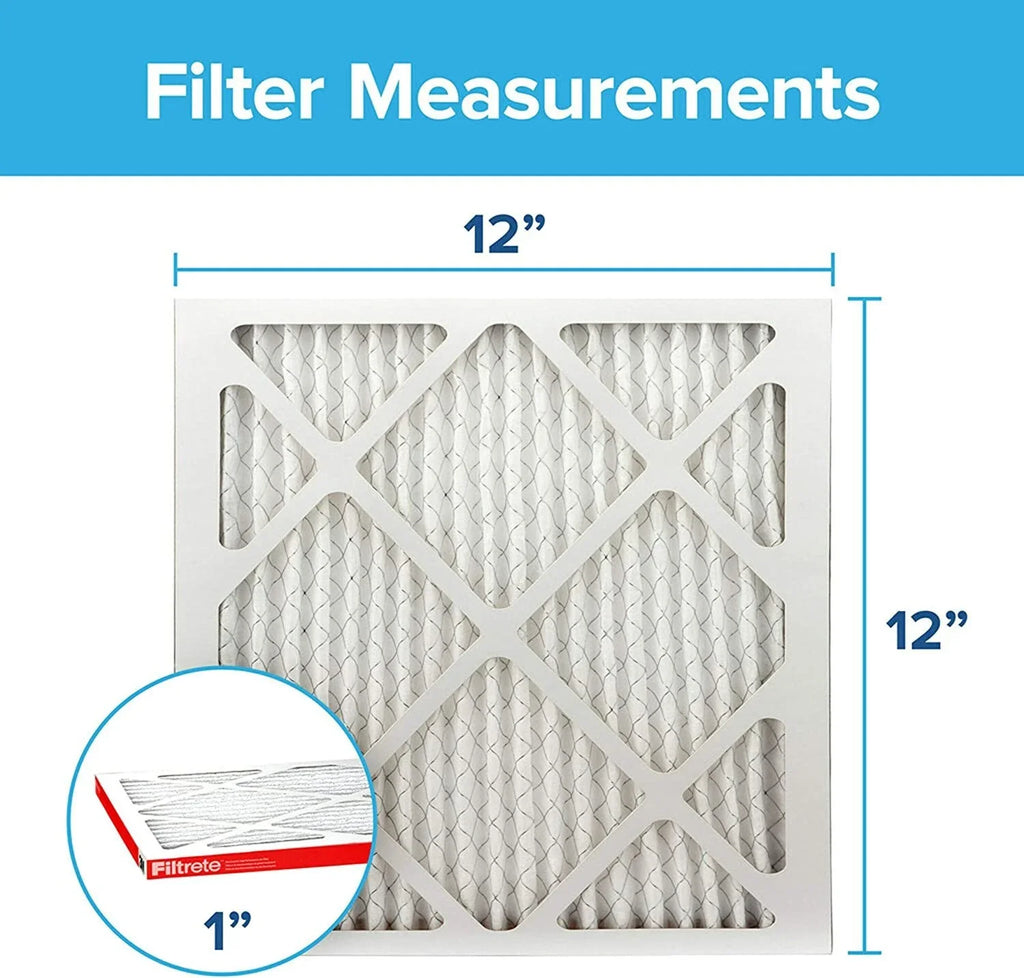 Filtrete Micro Allergen Defense HVAC Air Filter, Delivers Cleaner Air Throughout Your Home, Uncompromised Airflow, MPR 1000, 12 x 12 x 1, 6-Pack
