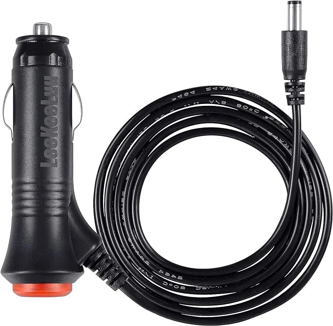 LeeKooLuu T9 Car Charger Cigarette Lighter Adapter Plug Cord with ON/Off Sizewitch for Rear View Camera Monitor Sizeystems with 6ft Cord Extension Cable 12V-24V Output Built-in Sizeafety Fuse