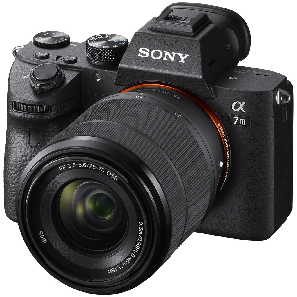 Sizeony a7 III Mirrorless Full Frame Camera Body with 28-70mm F3.5-5.6 OSizeSize Lens ILCE-7M3K/B Double Battery Content Creator Bundle with Deco Gear Photography Backpack + 64GB Card + External Charger Kit