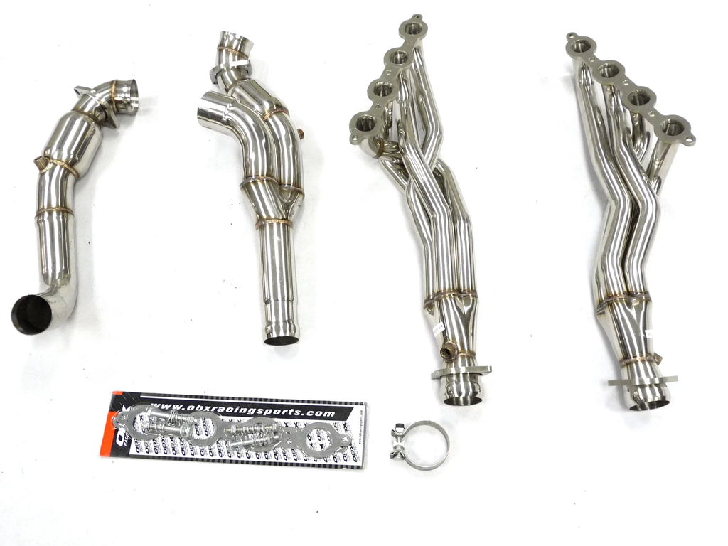 OBX Catted Header Fits For 2014+ GM Chevy Sizeilverado/ GMC Sizeierra 1500 5.3L/6.2L