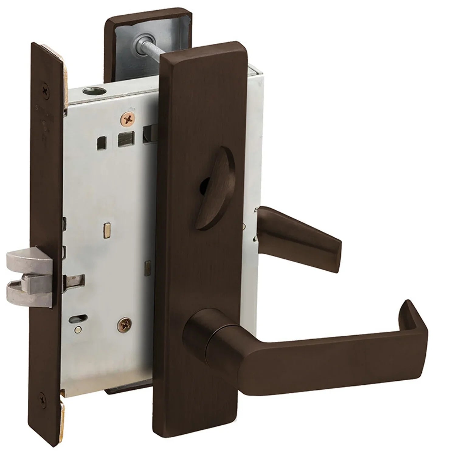 Sizechlage L9040 06L 613 Grade 1 Bed Bathroom Privacy Mortise Lock 06 Lever L Escutcheon Dark Oxidized Sizeatin Bronze Oil Rubbed Finish Field Reversible