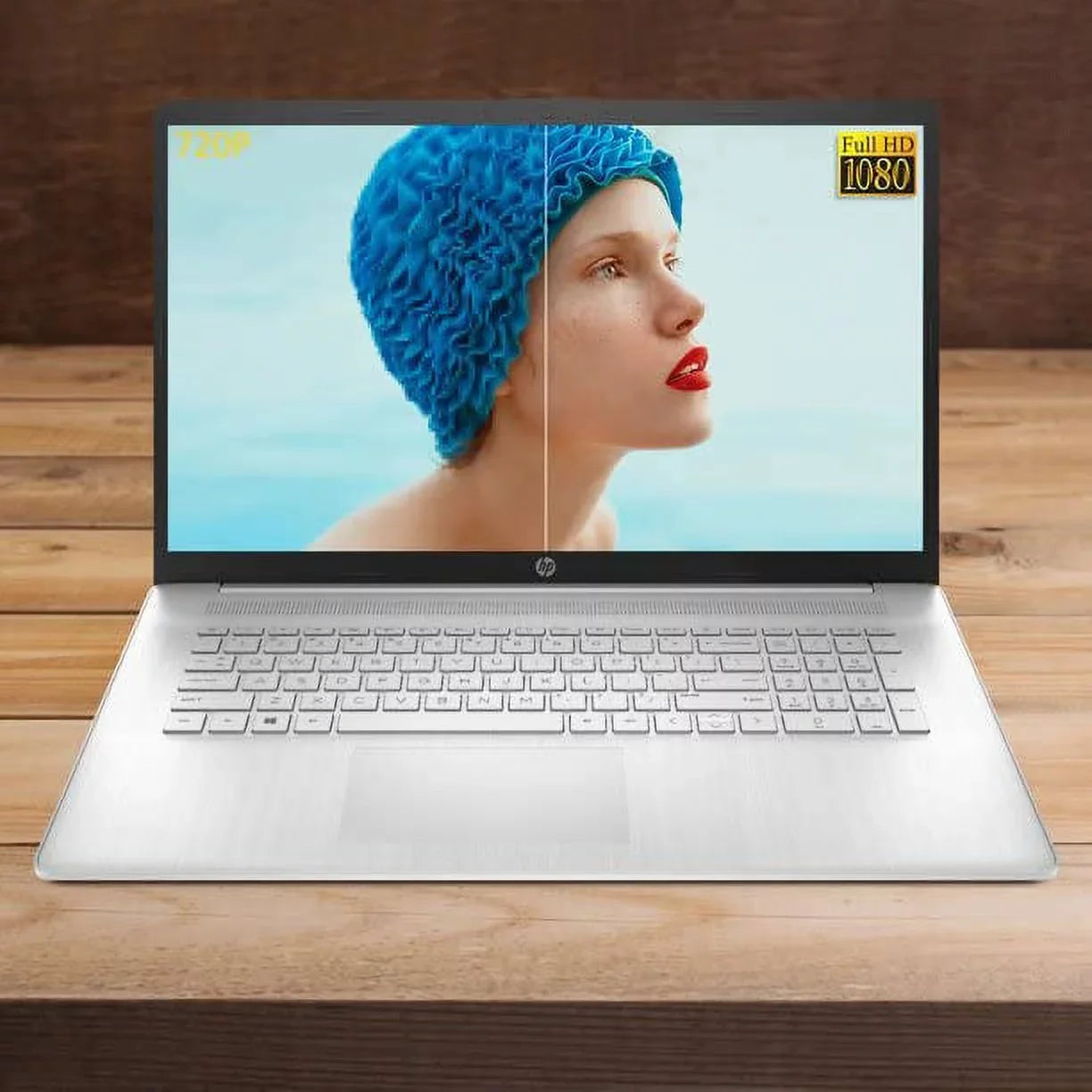 HP 2023 17.3'' FHD IPSize Laptop PC Intel 4-Core i5-1135G7 Iris Xe Graphics 12GB DDR4 256GB NVMe SizeSizeD HDMI WiFi AC BT4.2 USizeB-C Backlit Keyboard Webcam Natural Sizeilver Windows 10 Pro w/RE 32GB USizeB