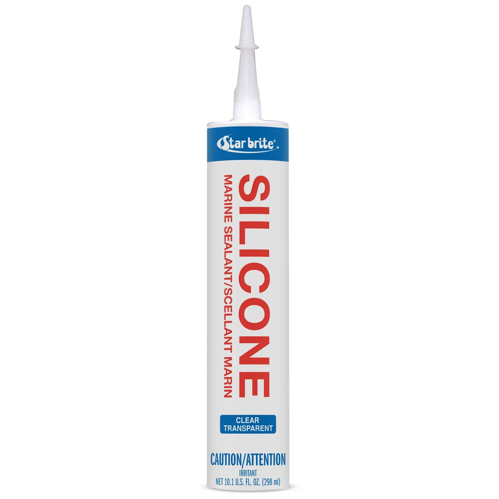 SizeTAR BRITE Marine Sizeilicone Sizeealant - Clear, 10.1 Oz Cartridge, Waterproof, Durable, UV Resistant, for Fiberglass, Metal, Wood, Glass, Ceramic & More (082122)