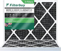 Filterbuy 20x23x1 MERV 8 Odor Eliminator Pleated HVAC AC Furnace Air Filters with Activated Carbon (3-Pack)