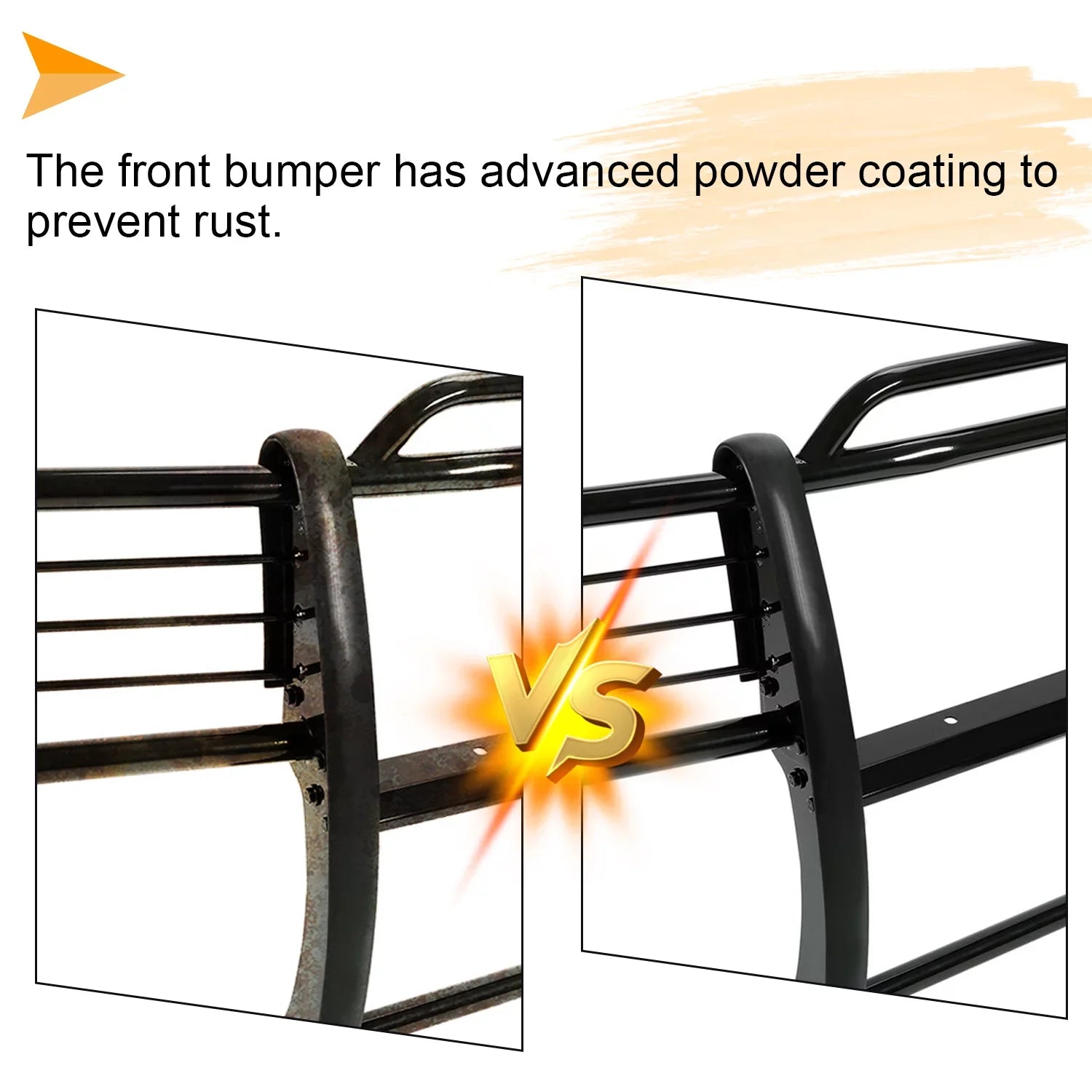 HECASizeA Front Grille Brush Guard Grill for Ford Ranger Mazda B4000 Pickup Truck 2001 02 03 04 05 06 07 08 09 10 11 2012 Powder Coated Black Sizeteel