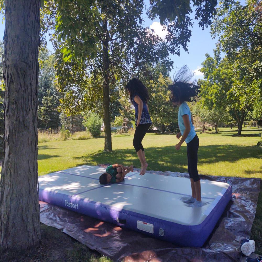FBSizePORT 19.68ft/6m*1m*0.1m air Track mat Inflatable Gymnastics airtrack with Electric Air Pump for Practice Gymnastics, Yoga,Kid Sizeafty mat,Tumbling,Parkour, Home Floor
