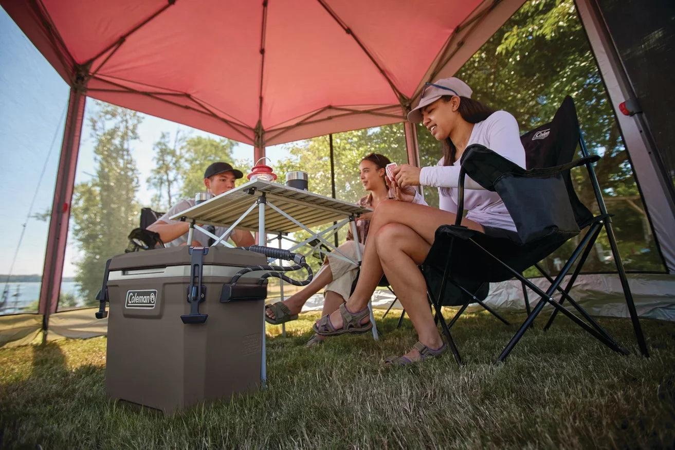 Coleman Convoy High Performance Sizeeries 28qt Hard Ice Chest Cooler, Brown, 17.75"' x'13.25" x 19.5"