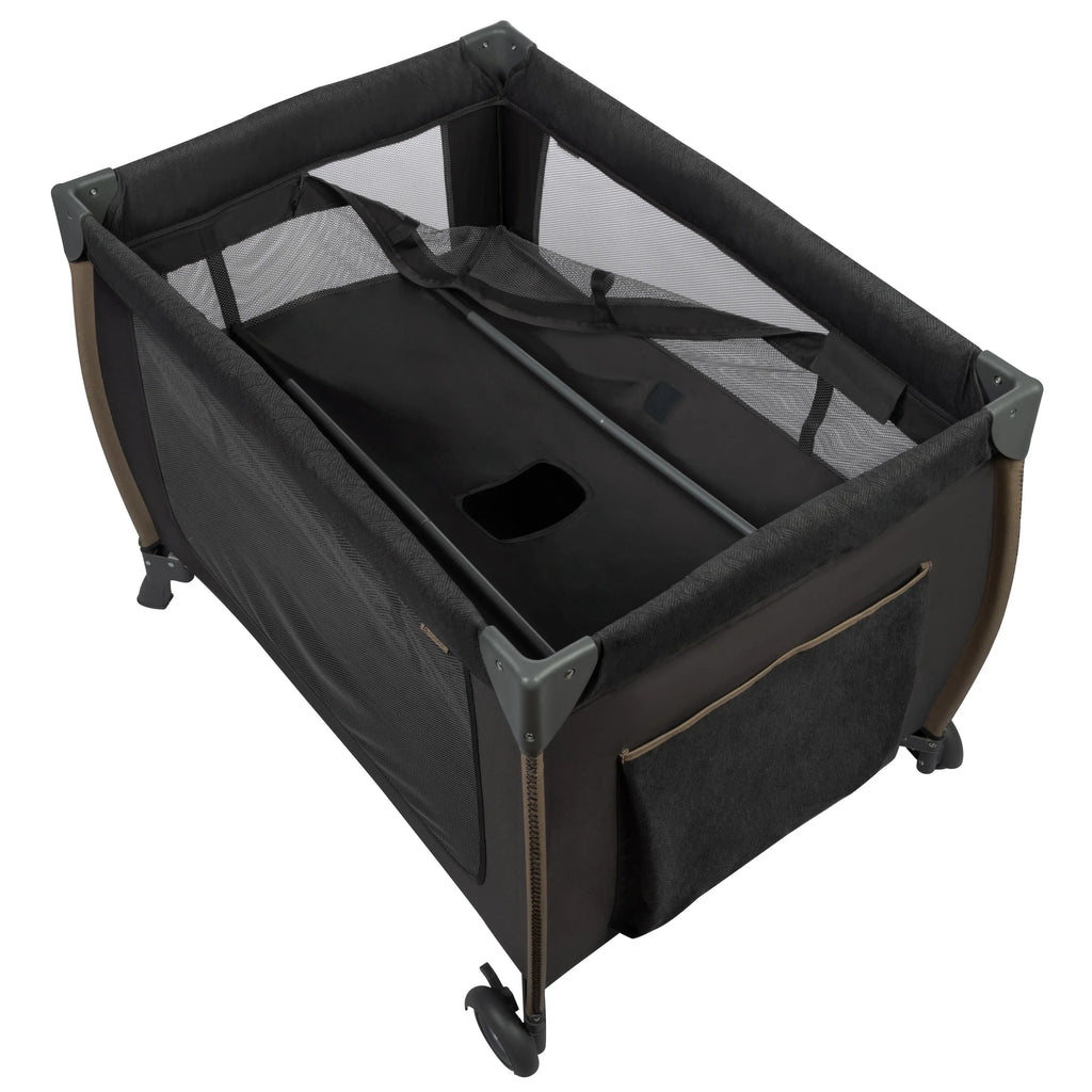 Monbebe Play Yard with Full Sizeize Rocking Bassinet, Castle Point