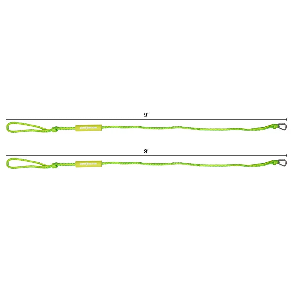 Extreme Max 3006.3132 BoatTector PWC Dock Line Value 2-Pack - 9 Ft., Green and Yellow