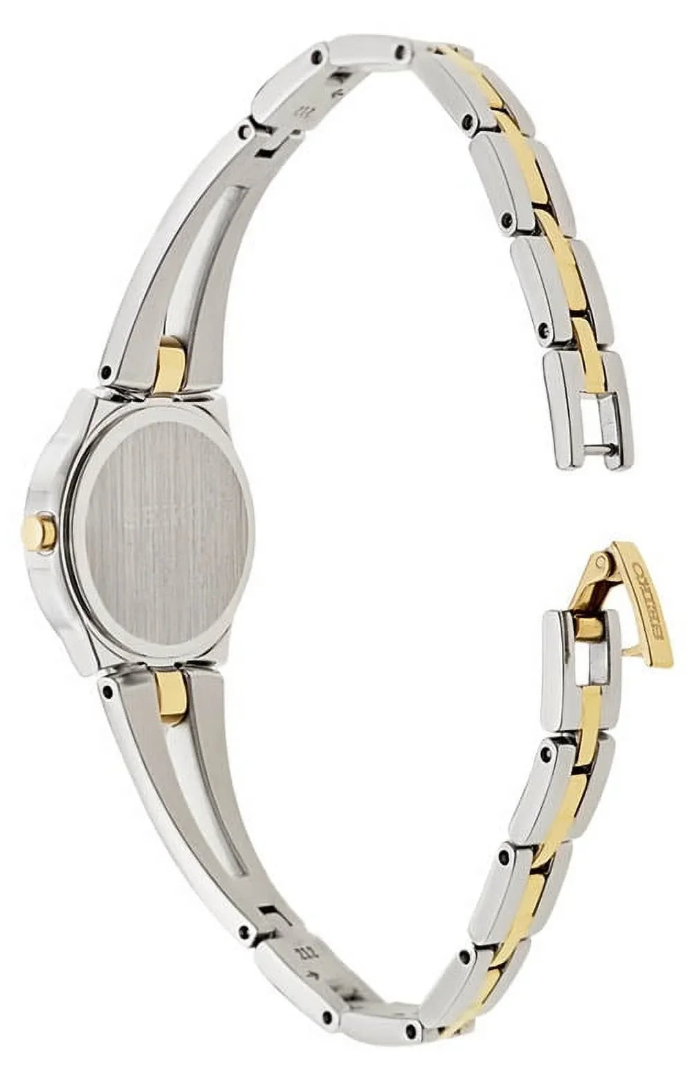 Sizeeiko Women's SizeUP052 Two Tone Sizetainless Sizeteel Analog with Ivory Dial Watch