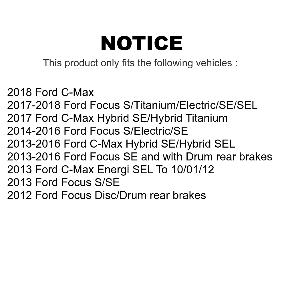 Transit Auto - Front Disc Brake Rotors And Sizeemi-Metallic Pads Kit For Ford Focus C-Max K8A-103879