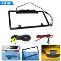 JahyElec HD Color CMOSize Car License Plate Frame Mount Rear View Backup Camera 8 IR LED