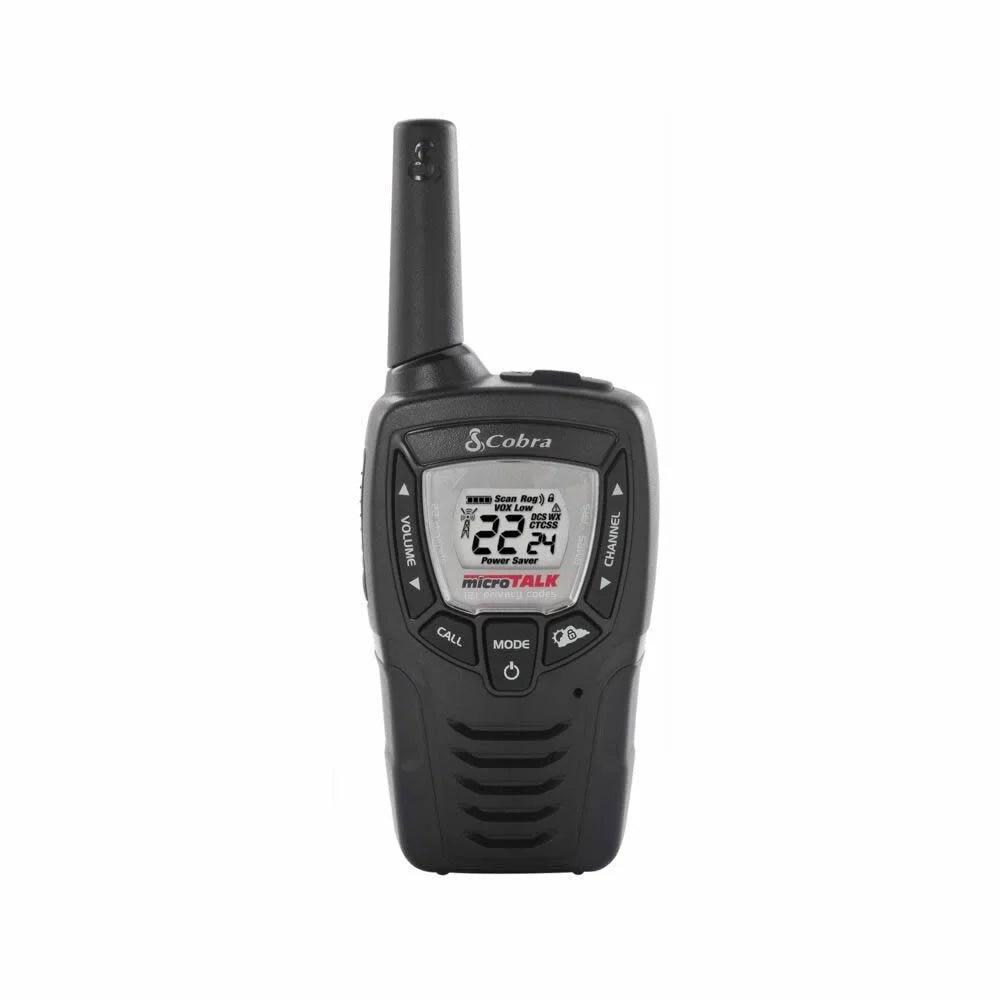 2 COBRA ACXT390 MicroTalk 23 Mile FRSize/GMRSize 22 Channel Walkie Talkie 2Way Radios