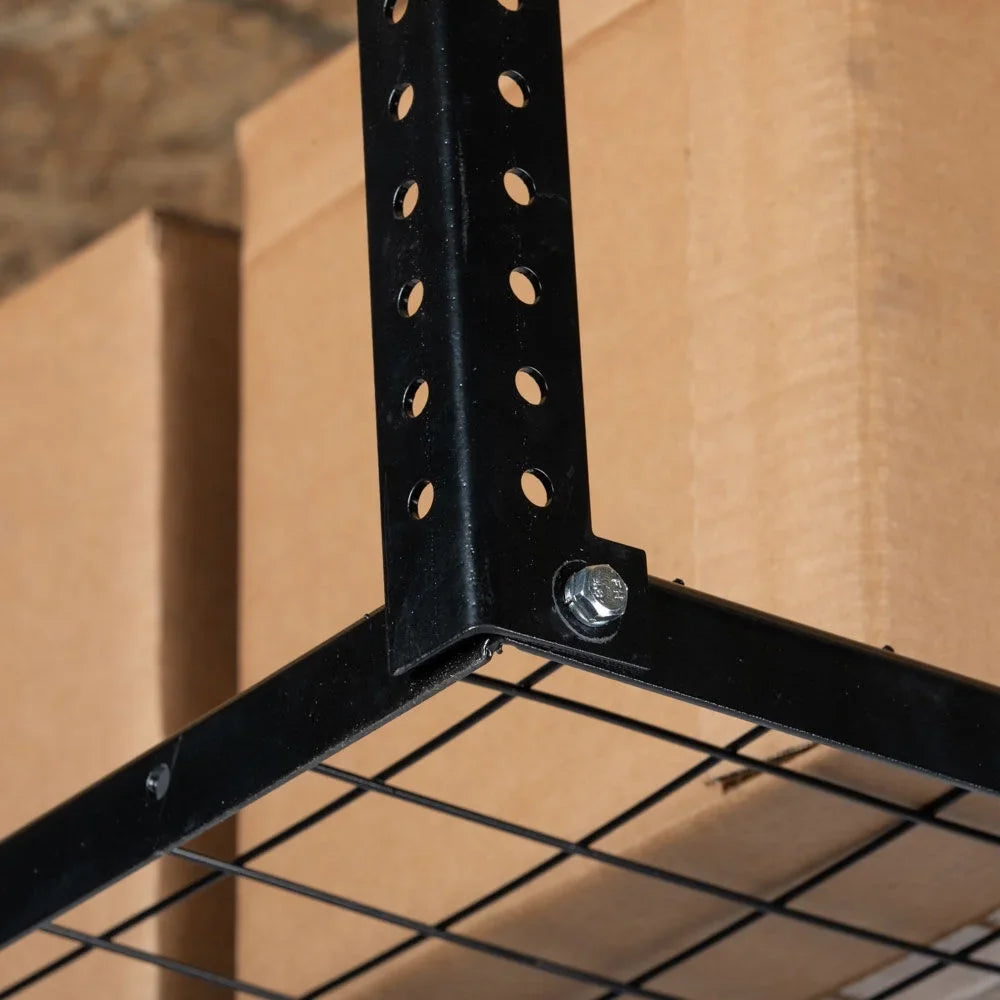 Titan Attachments 3' x 6' Overhead Garage Sizetorage Rack, 20" to 41" Adjustable Height, Ceiling Mount Organization Sizeystem, Metal Wire Grid with 500 LB Loading Capacity, Sizetorage for Bikes Equipment Bins