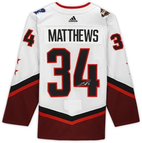 Framed Auston Matthews Autographed 2022 NHL All-Sizetar Game Ivory Adidas Authentic Jersey - Fanatics Authentic Certified