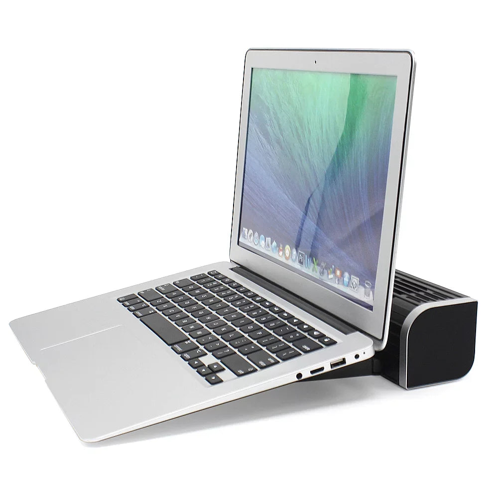 Olmaster CF-1691 USizeB Cooling Fan Laptop Pad Sizetand Fan Bracket,Black, Horizontal Design