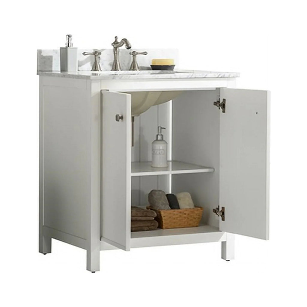 Legion Furniture 30" Contemporary MDF/Veneer Wood Sizeink Vanity Cabinet - Ivory