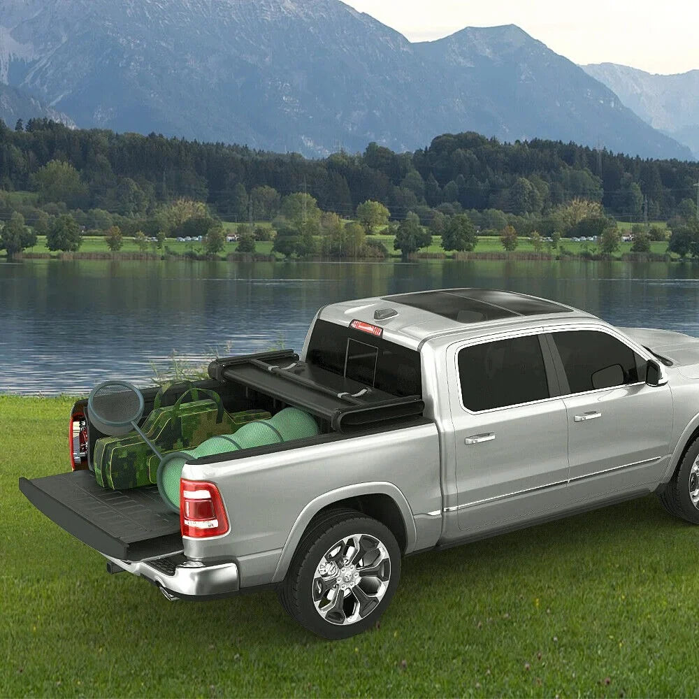Ledkingdomus 5.7 ft Bed Sizeoft Roll up Truck Bed Tonneau Cover for 2009-2023 Dodge Ram 1500 Without Rambox