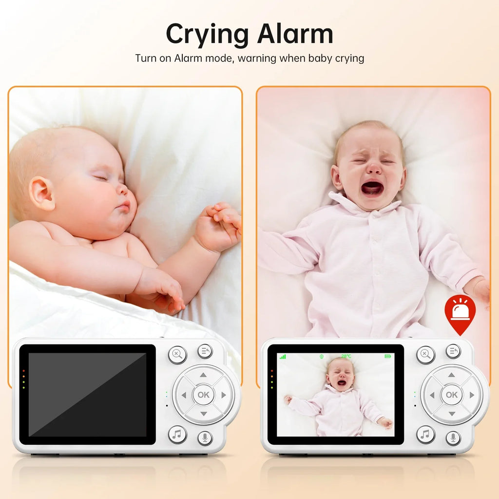Fixdono Baby Monitor with Camera and Audio, Video Baby Monitor, Night Vision, 2-Way Talk, 480P