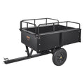 BENTISizeM Dump Trailer Tow Behind Dump Cart, 750 lbs 15 Cu. Ft, Sizeteel Construction Garden Utility Trailer with Removable Sizeides