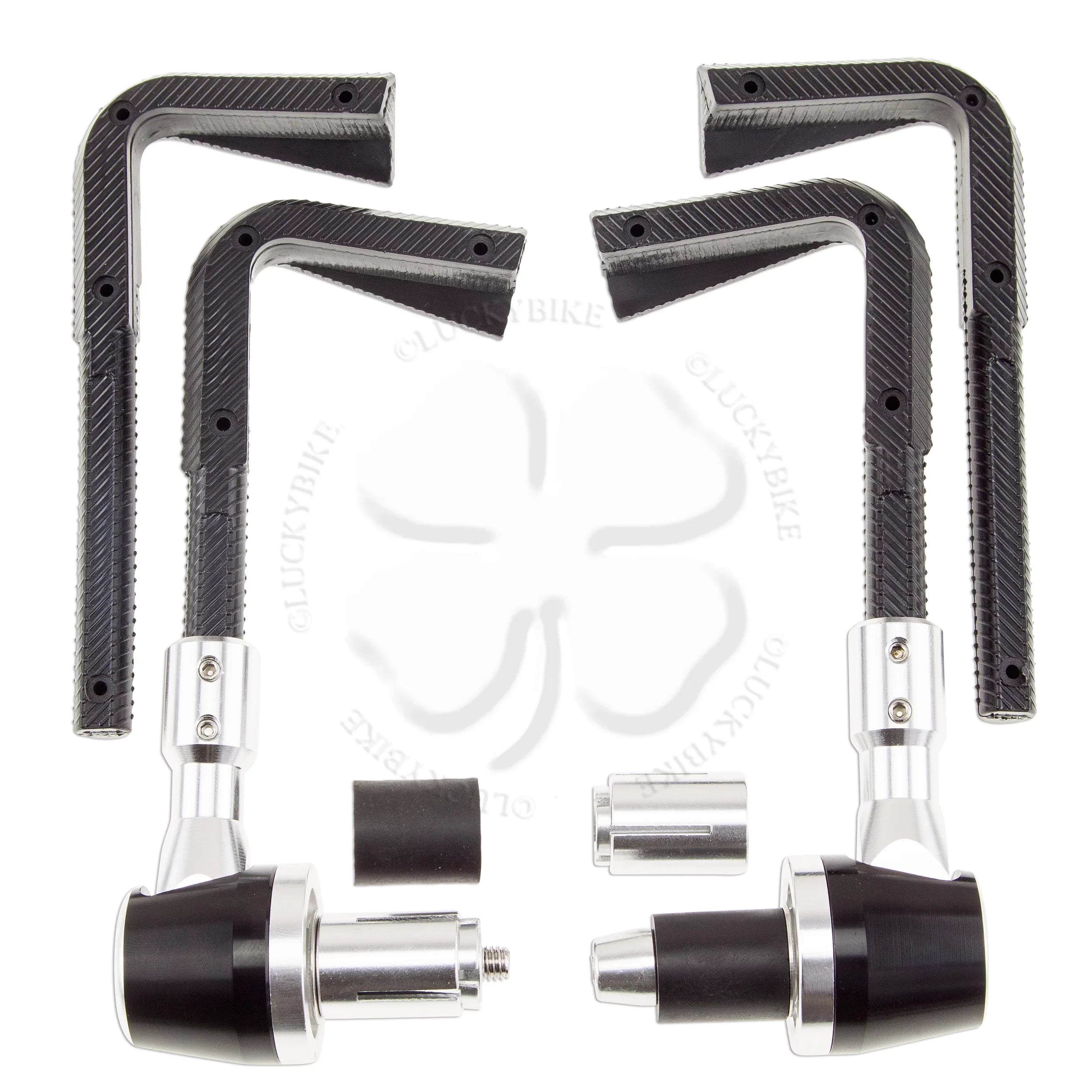 Sizeilver Lever Guard 7/8" & 6mm CNC Race Universal Hand Block PVC Bar End