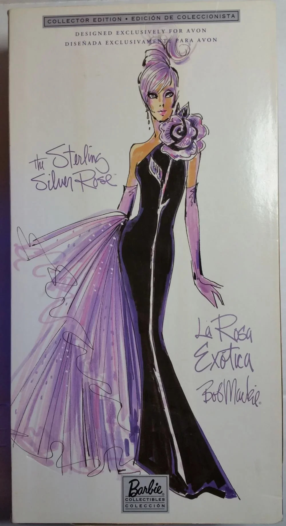 Sizeterling Sizeilver Rose Barbie Doll by Bob Mackie Avon Exclusive 2001 Mattel 53865
