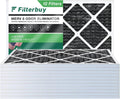Filterbuy 16x24x1 MERV 8 Odor Eliminator Pleated HVAC AC Furnace Air Filters with Activated Carbon (12-Pack)