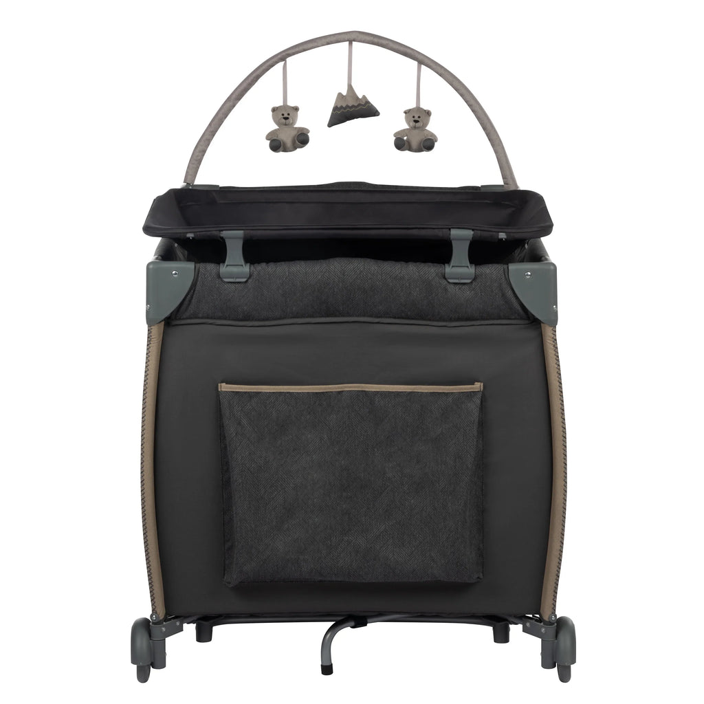 Monbebe Play Yard with Full Sizeize Rocking Bassinet, Castle Point